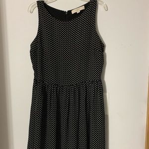 Black polka dot dress from Loft
